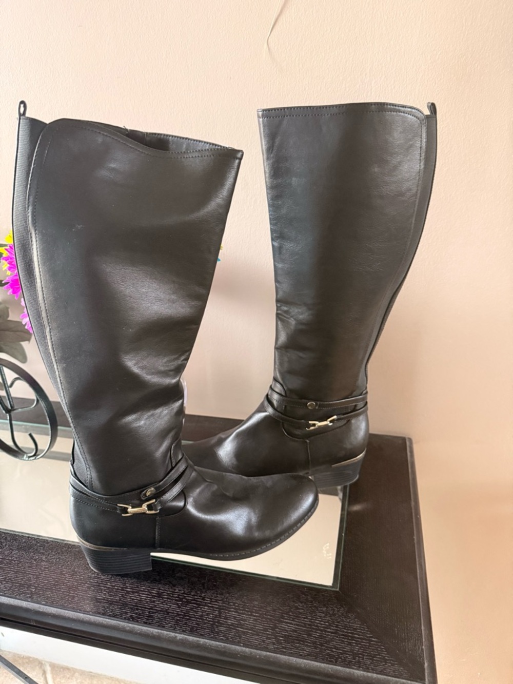 Liz Claiborne Black Over-the-Knee Riding Boots